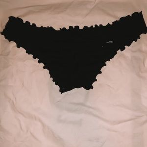 Ruffle Black bikini bottom